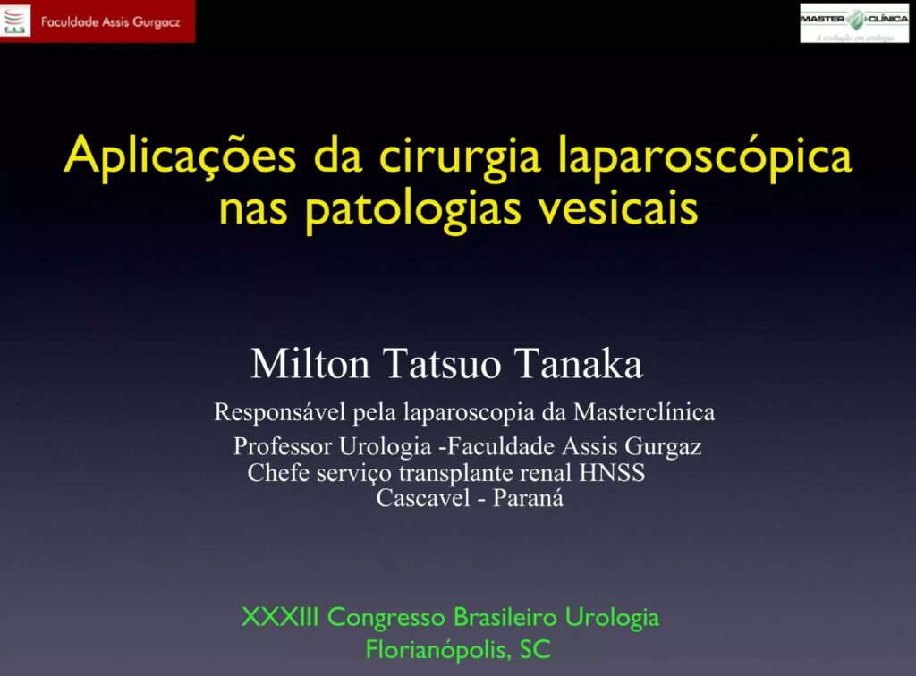 Aplicações da cirurgia laparoscópica nas patologias vesicais - Master Clínica